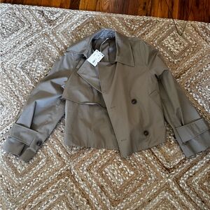 NWT - &Other Stories Cropped Trenchcoat - size small